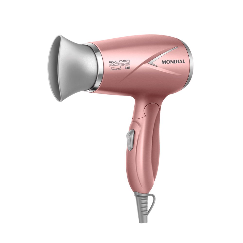 Secador de Cabelo Mondial Travel 1200W Bivolt SC-47-GR Golden/Rose