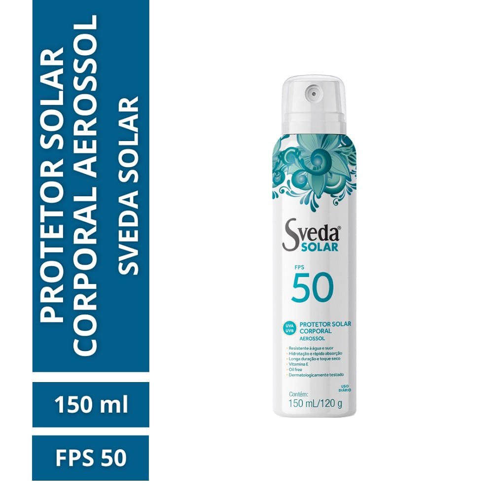 Protetor Solar Corporal Aerossol Sveda Fps50 150ml 150ml 2