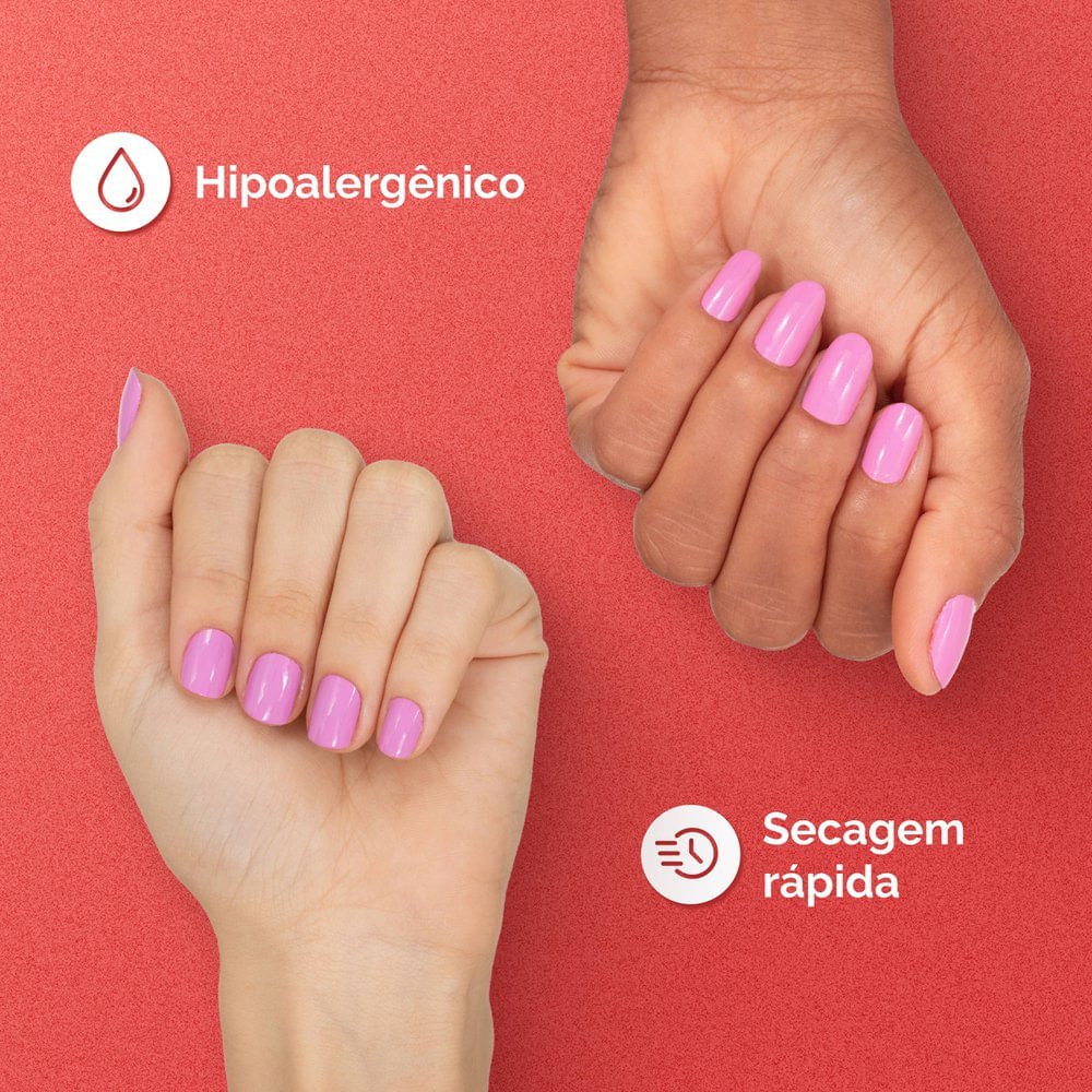 Esmalte Rosa Risqué Diamond Gel Cupcake de Morango Cremoso 9,5 ml Cupcake De Morango 5