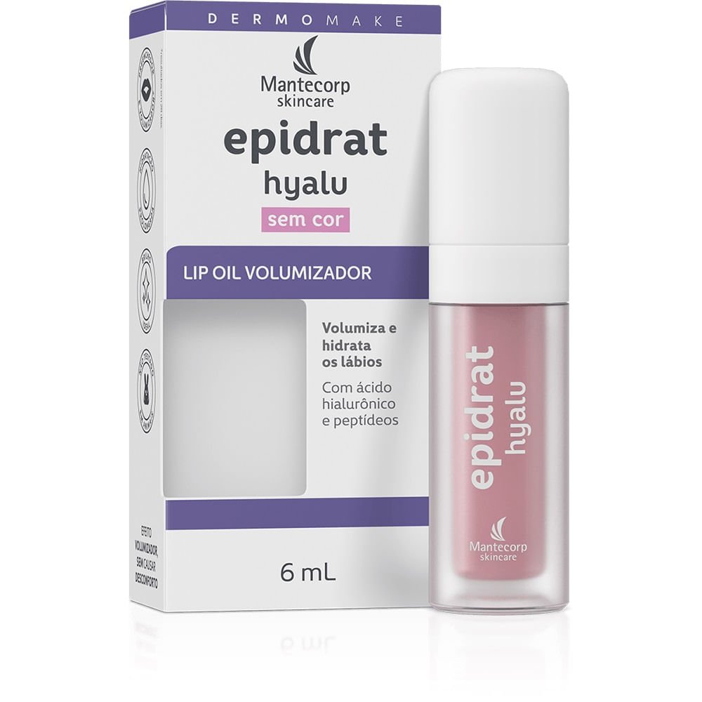 Lip Oil Volumizador Epidrat Hyalu Sem Cor 6ml 6ml 3