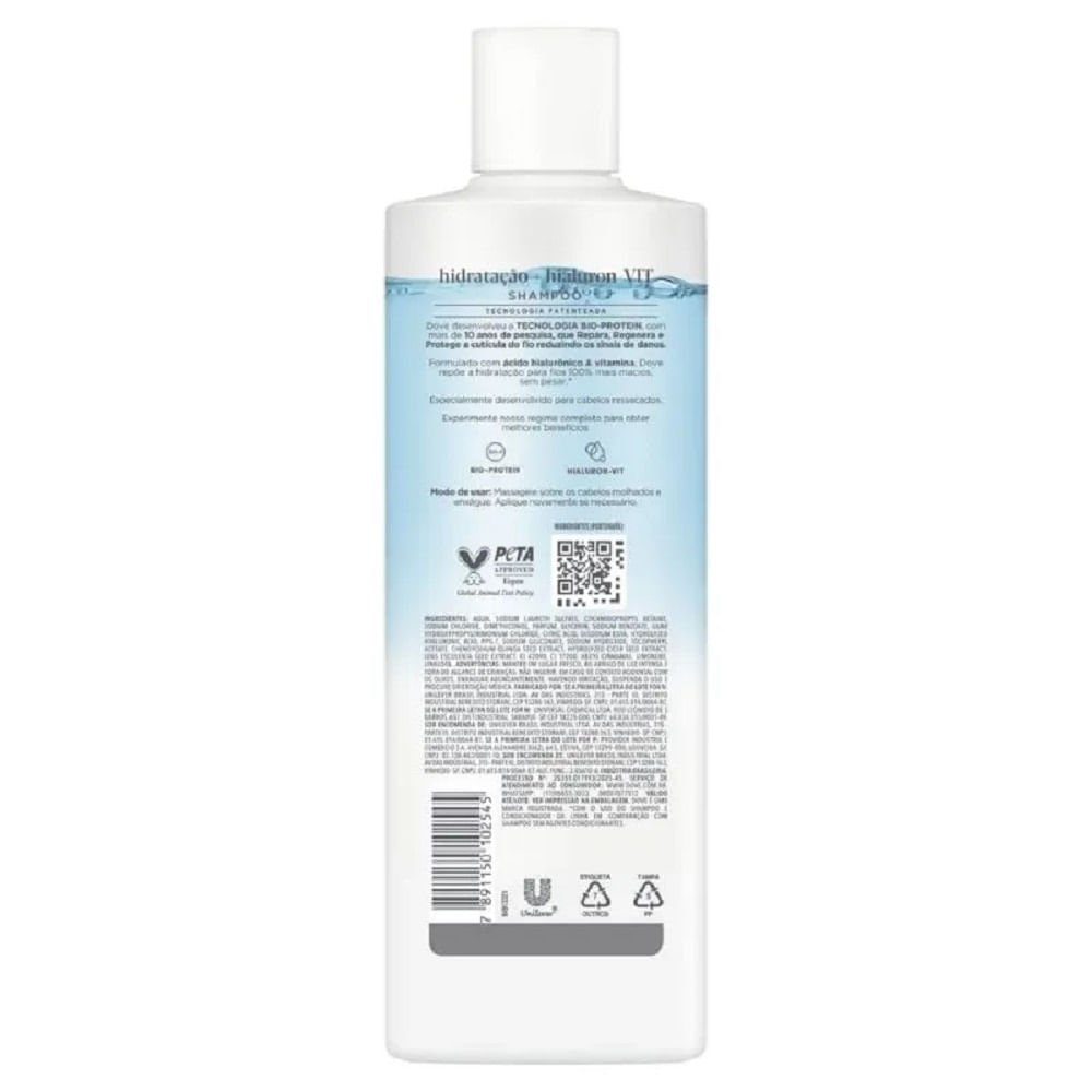 Shampoo Dove Hidratação + Hialuron-VIT 370ml 370ml 3