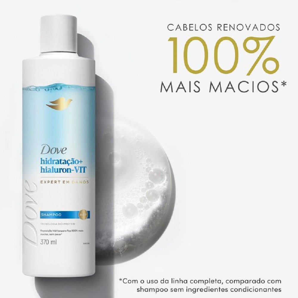 Shampoo Dove Hidratação + Hialuron-VIT 370ml 370ml 4