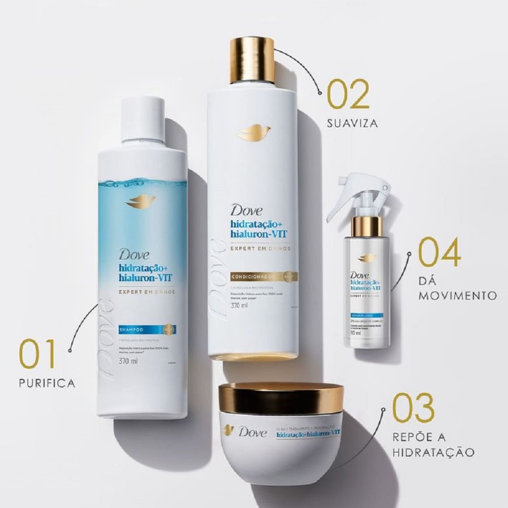 Shampoo Dove Hidratação + Hialuron-VIT 370ml 370ml 6
