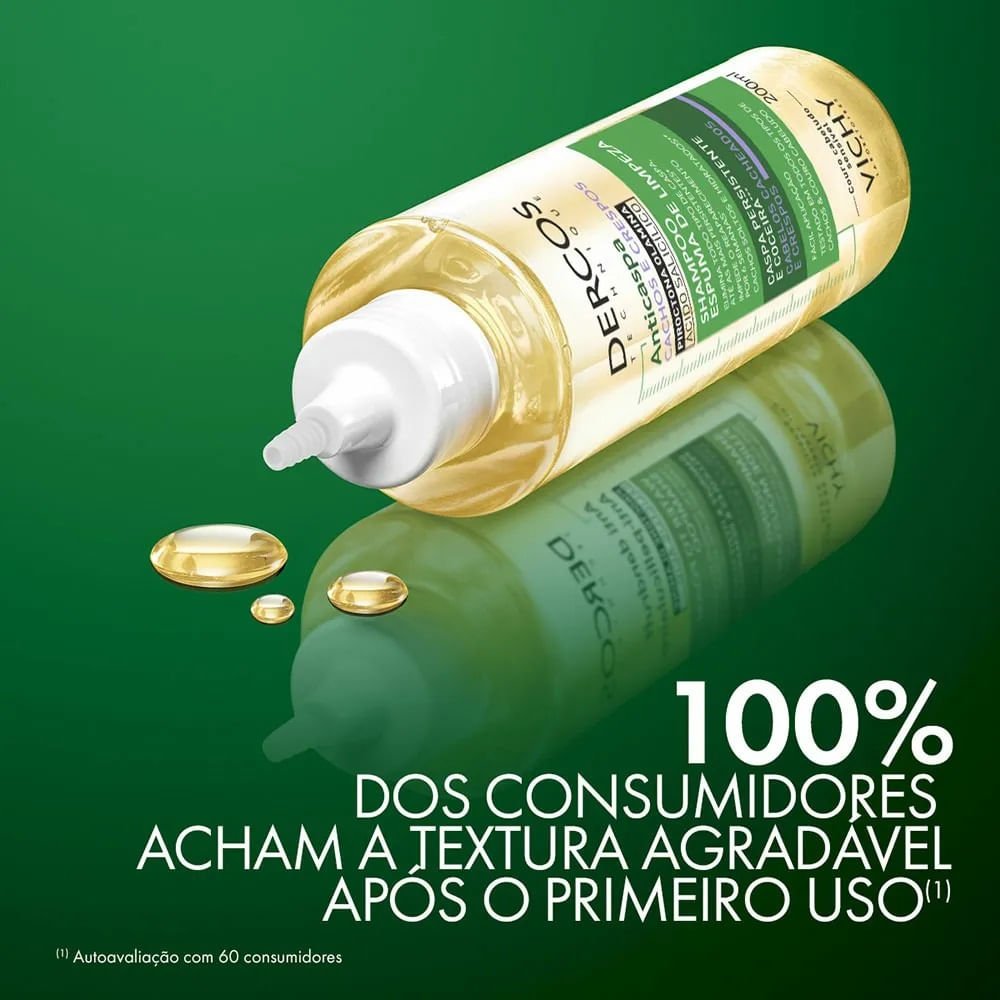 Shampoo Anticaspa Espuma De Limpeza Vichy Dercos Cachos e Crespos 200ml 200ml 7