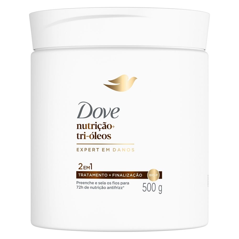 Máscara Cápilar Dove 2em1 Nutrição + Tri-óleos 500g 500g 2