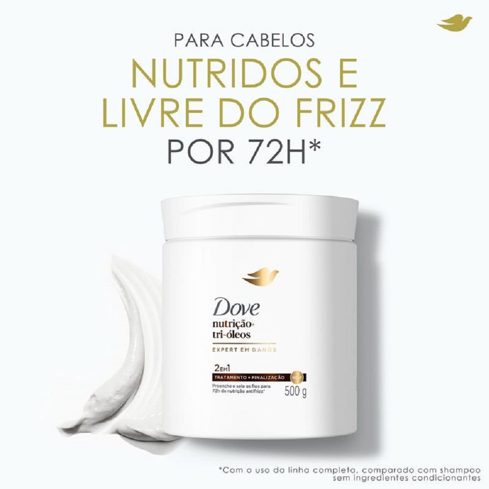 Máscara Cápilar Dove 2em1 Nutrição + Tri-óleos 500g 500g 4