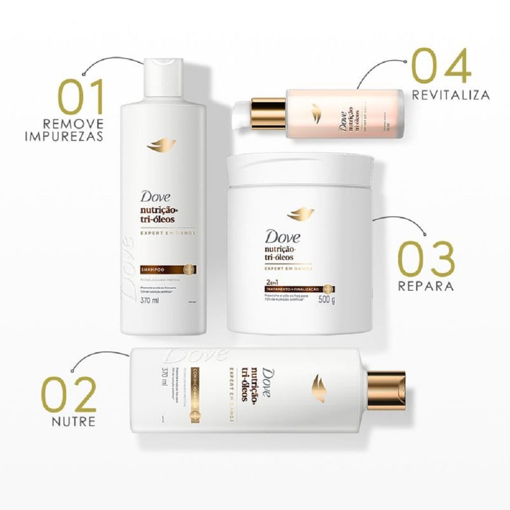 Máscara Cápilar Dove 2em1 Nutrição + Tri-óleos 500g 500g 7