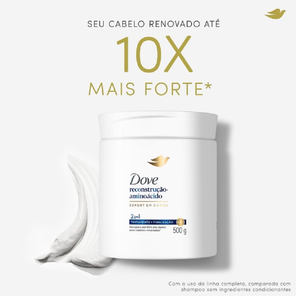 Máscara Cápilar Dove 2em1 Reconstrução + Aminoácido 500g 500g 5