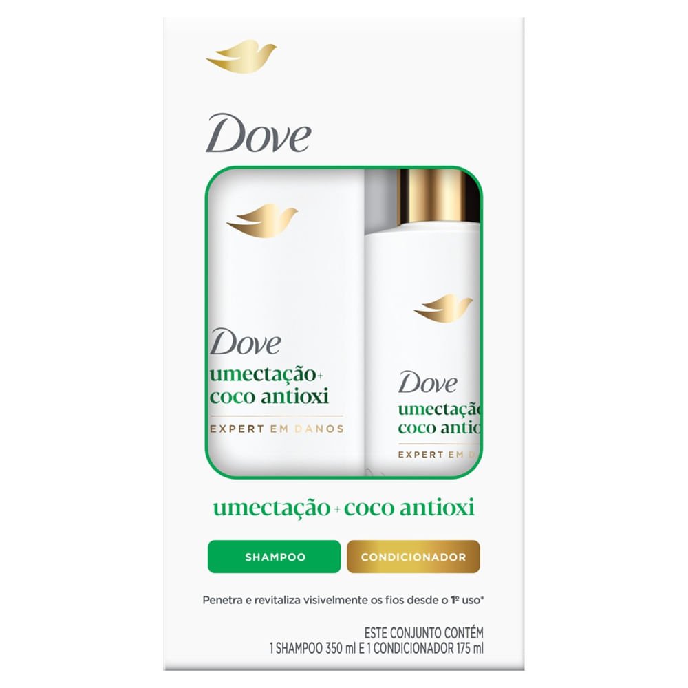 Kit Umectação Dove Coco Antioxi 350ml + 175ml ÚNICO 1