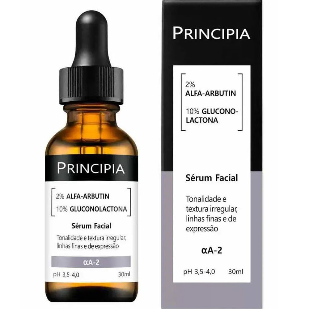 Sérum Facial Principia aA 2% Alfa-arbutin + 10% Gluconolactona 30ml