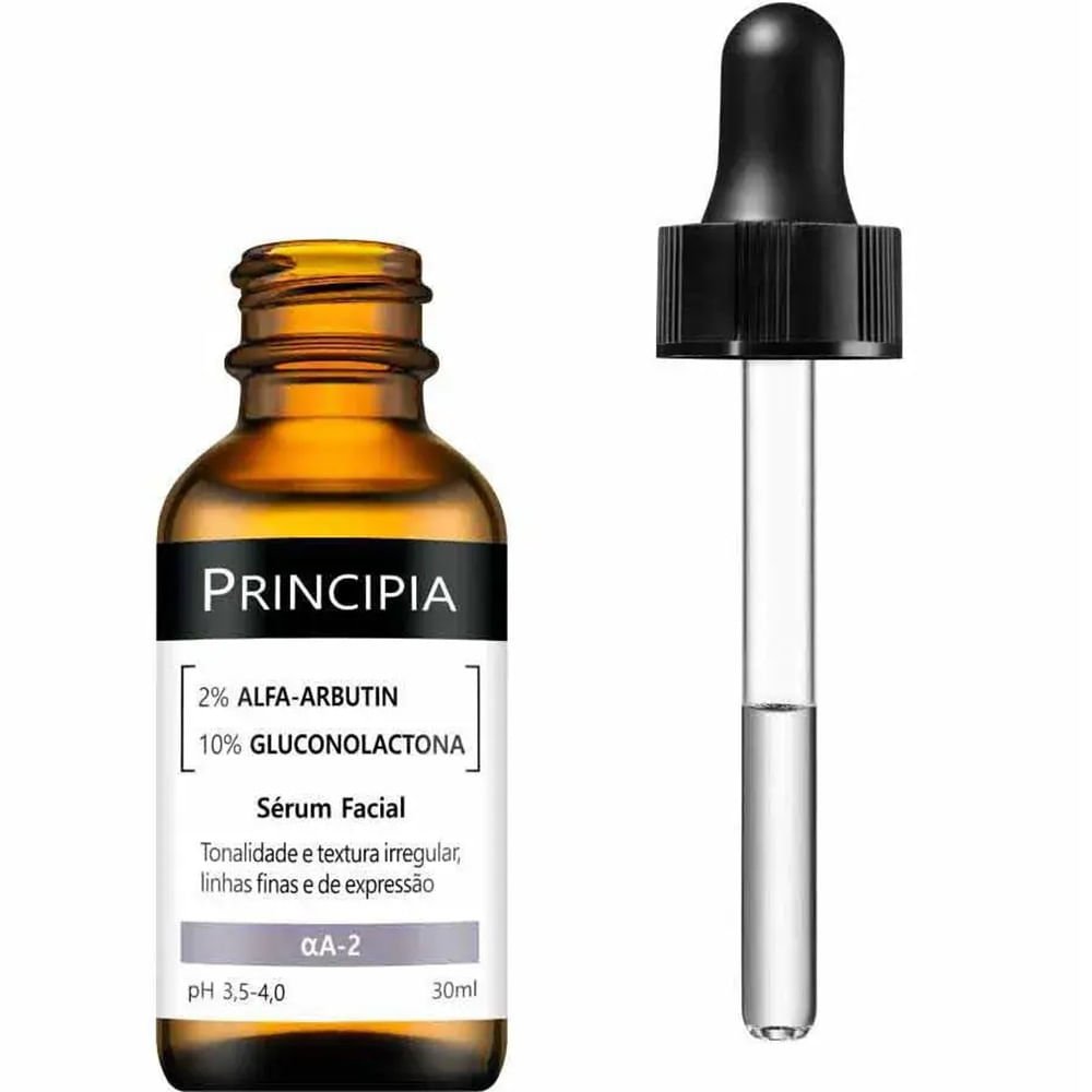 Sérum Facial Principia aA 2% Alfa-arbutin + 10% Gluconolactona 30ml 30ml 2