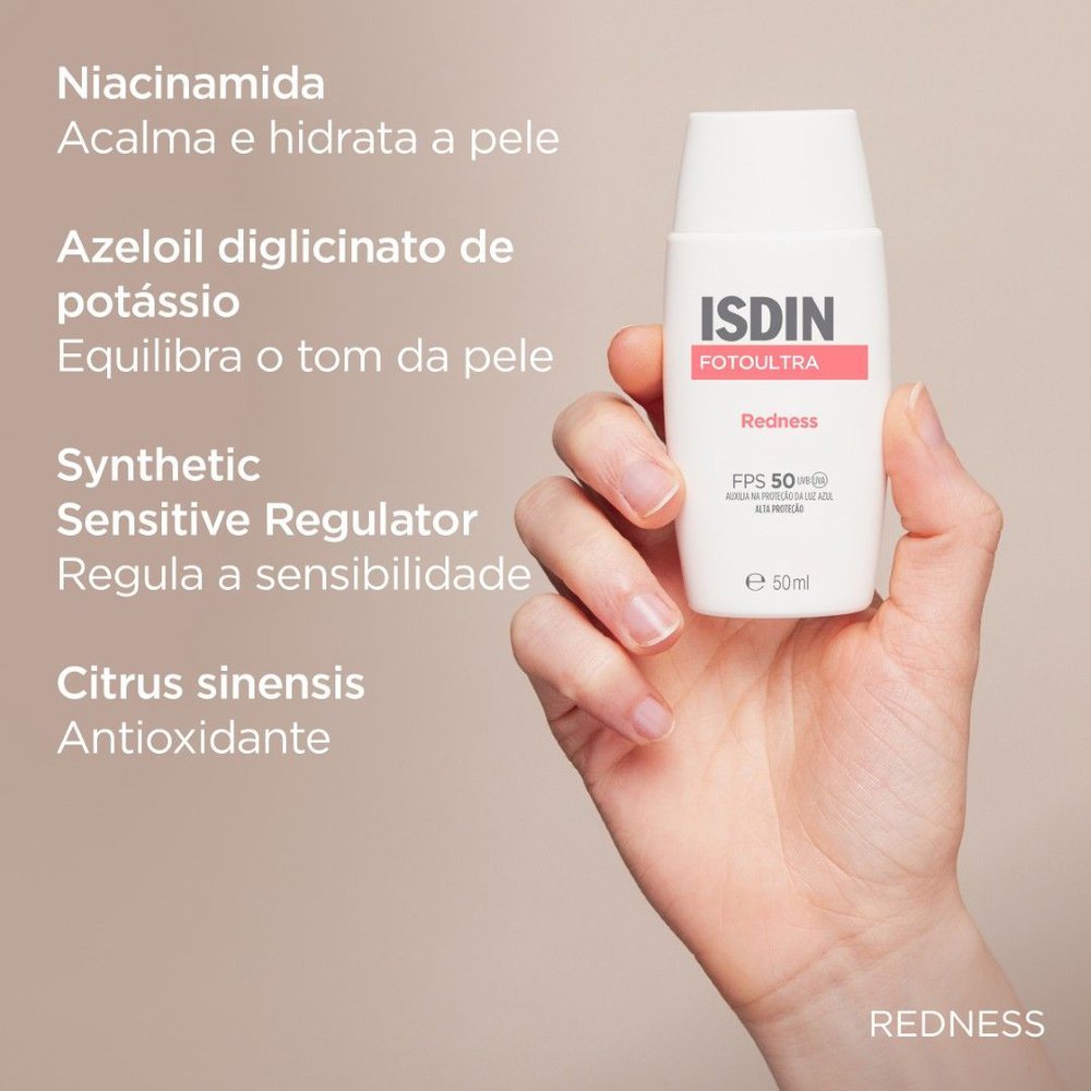 Protetor Solar Isdin Redness FotoUltra FPS50 50ml 50ml 7