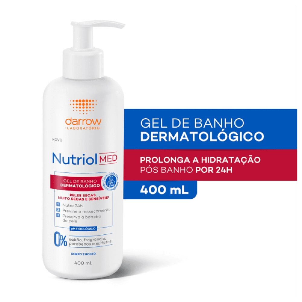 Gel de Banho Nutriol Med para Pele Seca 400ml 400ml 2
