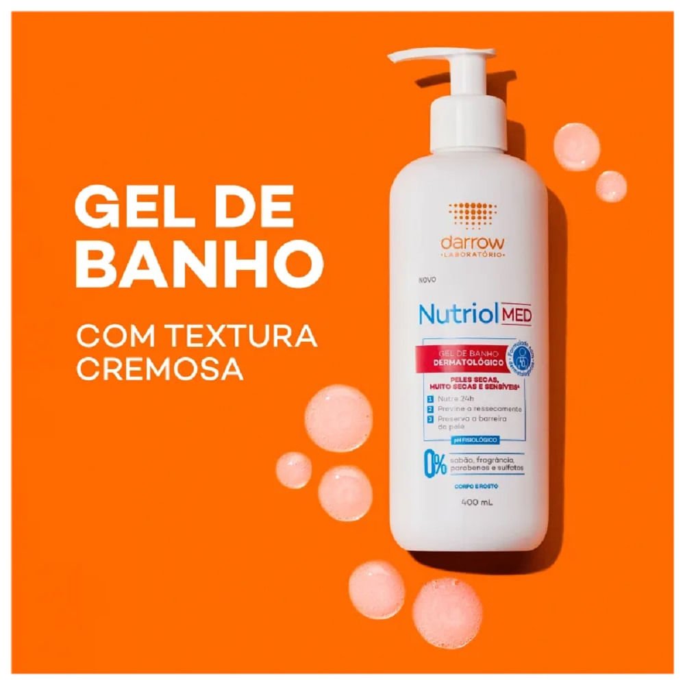 Gel de Banho Nutriol Med para Pele Seca 400ml 400ml 3