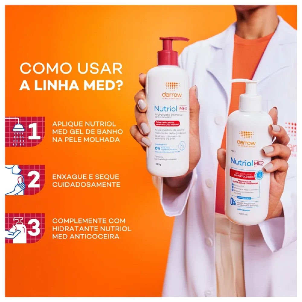 Gel de Banho Nutriol Med para Pele Seca 400ml 400ml 7