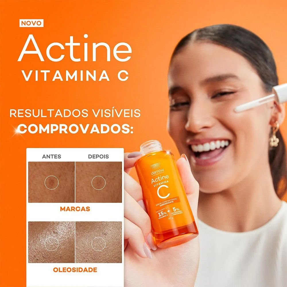 Sérum Facial Concentrado Energizante Darrow Actine Vitamina C 30g 30g 4