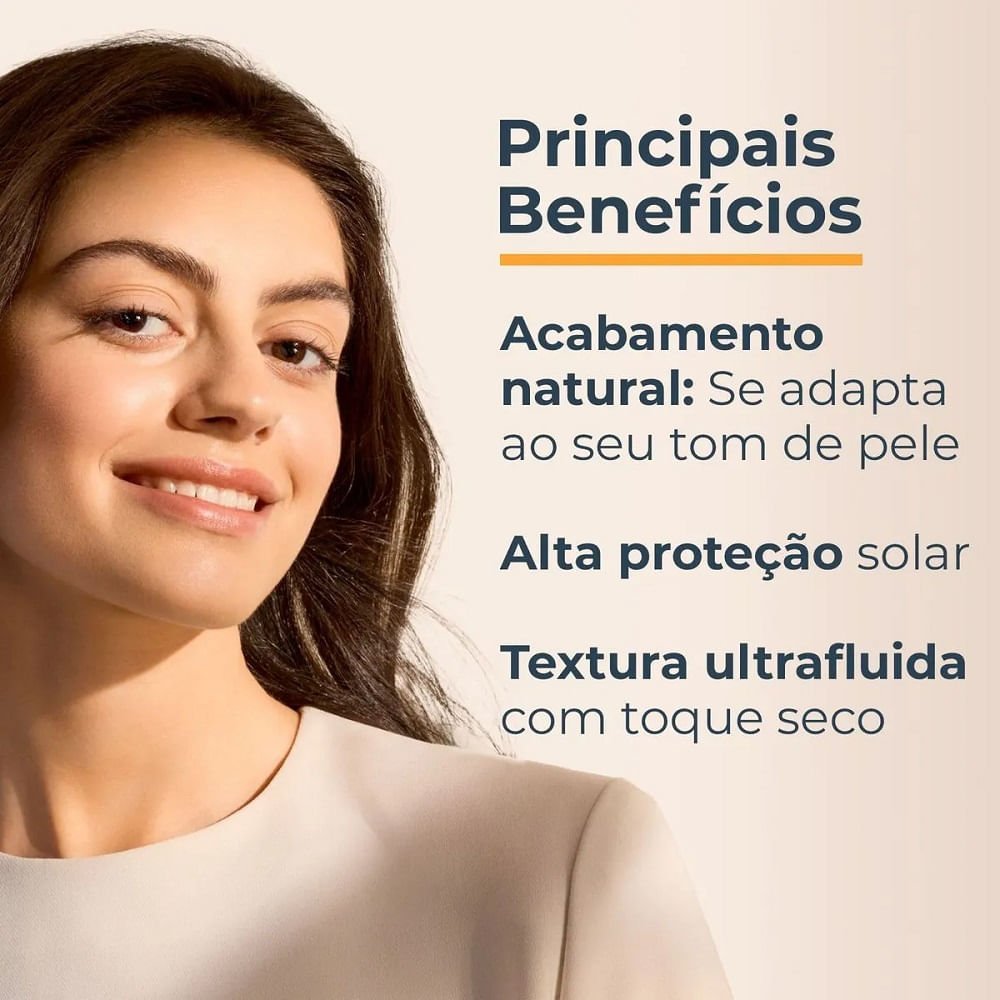 Protetor Solar Facial Eucerin Hydro Fluid Toque Seco Cor Média Fps70 50ml Cor Média 4