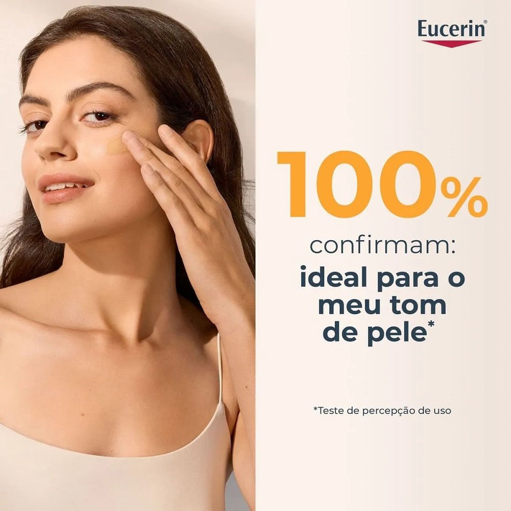 Protetor Solar Facial Eucerin Hydro Fluid Toque Seco Cor Média Fps70 50ml Cor Média 6