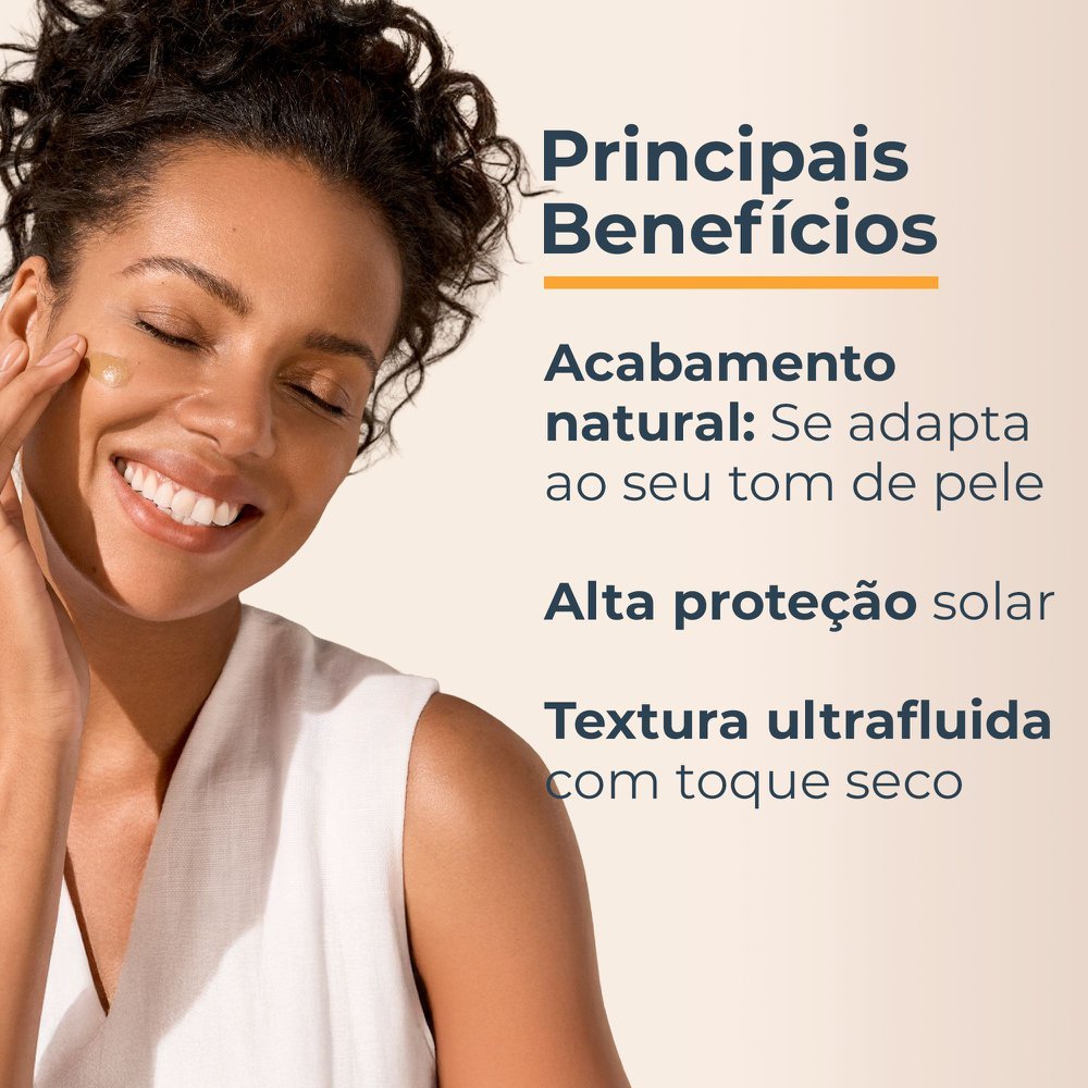 Protetor Solar Facial Eucerin Hydro Fluid Toque Seco Cor Escura Fps70 50ml Cor Escura 3