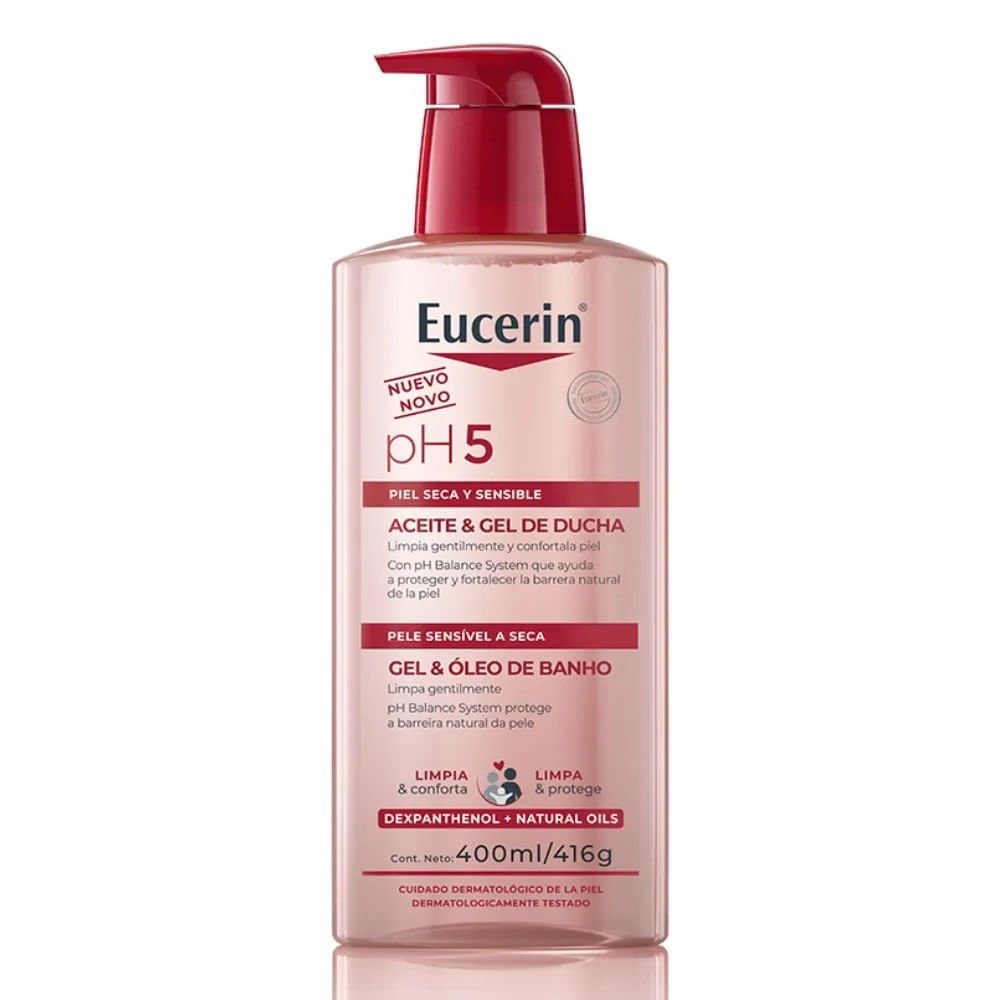 Gel e Óleo de Banho Eucerin pH5 Pele Seca e Sensível 400ml