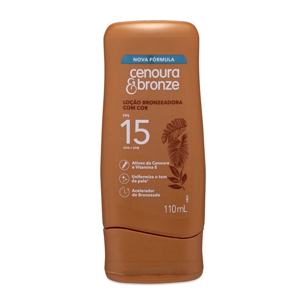 Loção Bronzeadora com Cor Cenoura & Bronze FPS15 110ml
