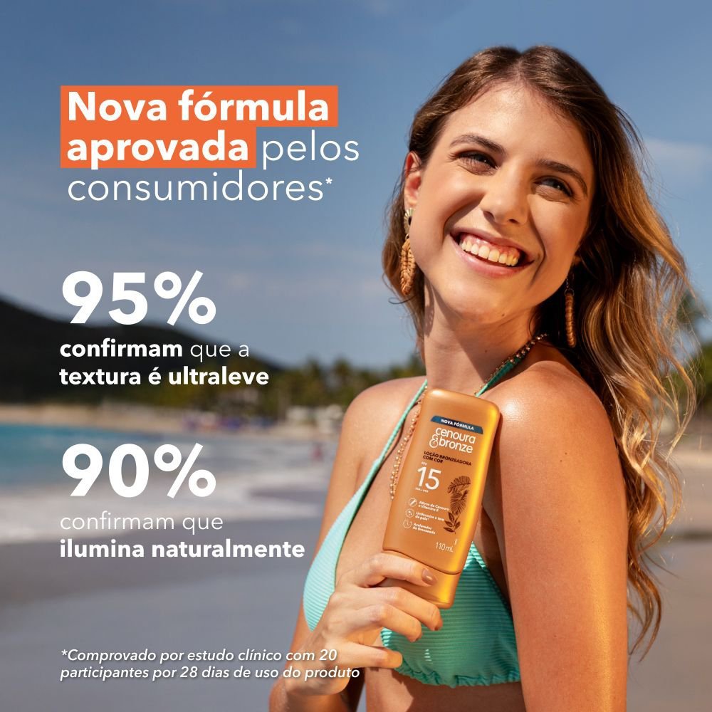 Loção Bronzeadora com Cor Cenoura & Bronze FPS15 110ml 110ml 5