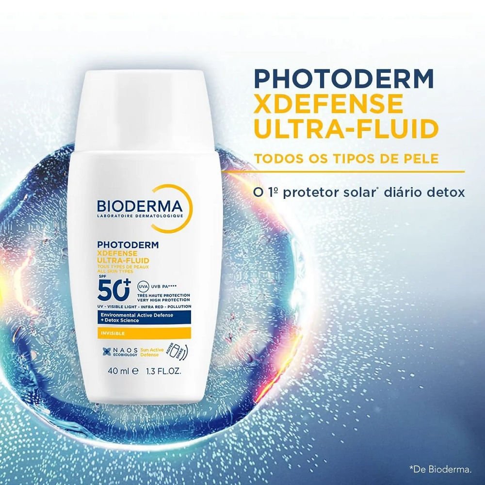 Protetor Solar Bioderma Photoderm XDefense Ultra-Fluid Invisible FPS 50+ 40ml 40ml 2