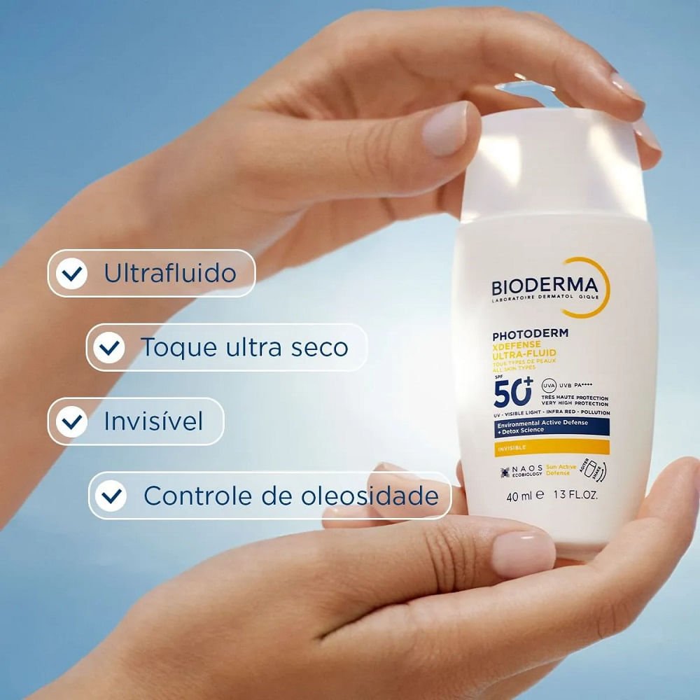 Protetor Solar Bioderma Photoderm XDefense Ultra-Fluid Invisible FPS 50+ 40ml 40ml 5