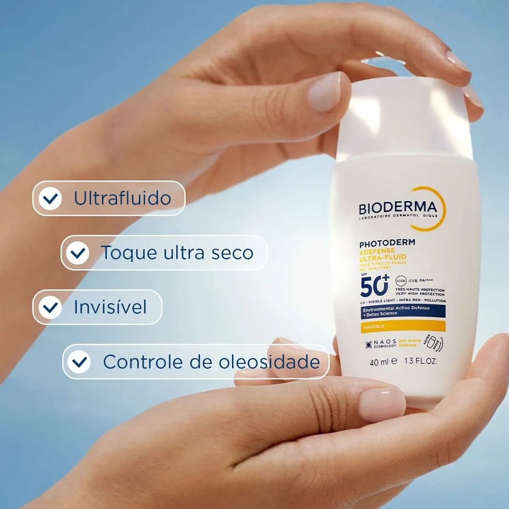 Protetor Solar Bioderma Photoderm XDefense Ultra-Fluid Cor 02 FPS 50+ 40ml Cor 02 5