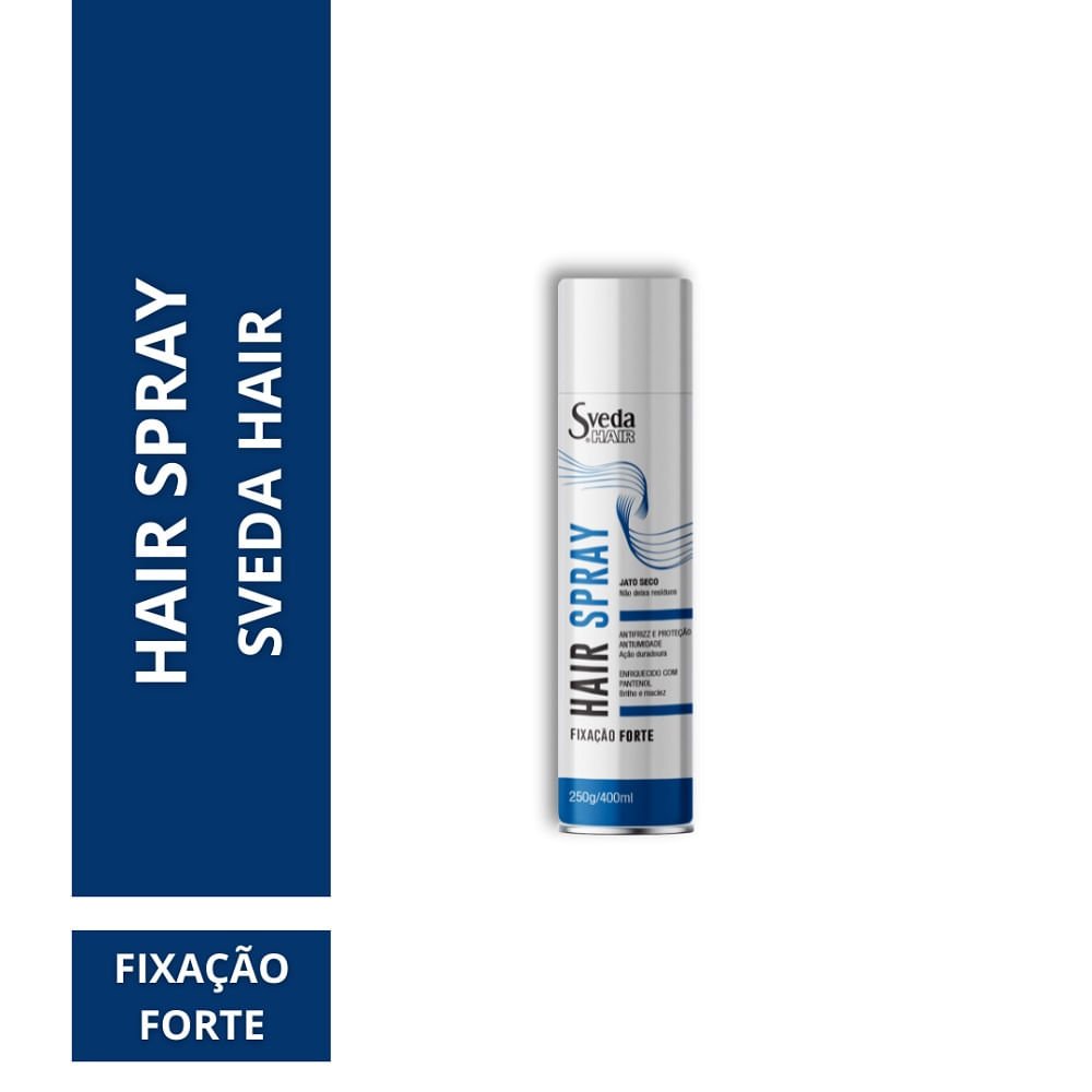Fixador de Cabelo Hair Spray Sveda Fixação Forte 400ml 400ml 2