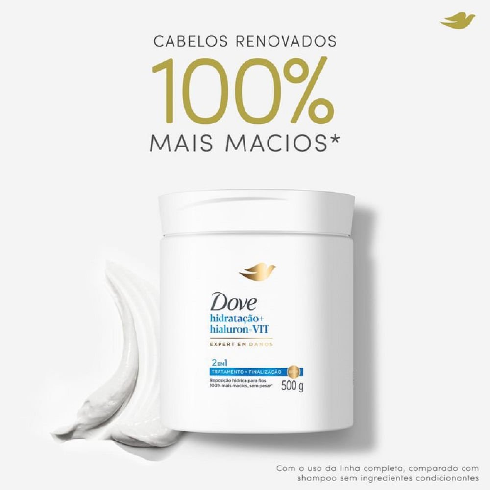 Máscara Cápilar Dove 2em1 Hidratação + Hialuron-VIT 500g 500g 7