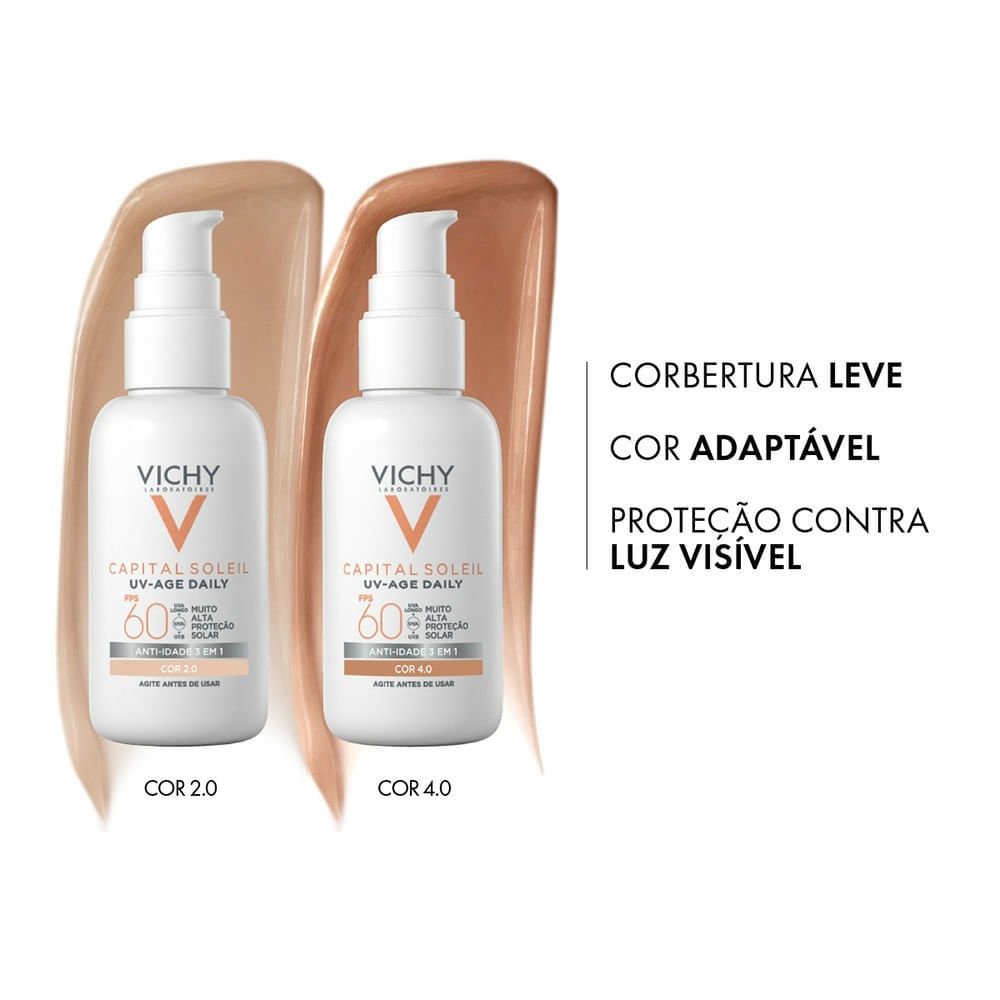 Protetor Solar Vichy Capital Soleil Uv Age Daily FPS60 Cor 4.0 40g Cor 4.0 4