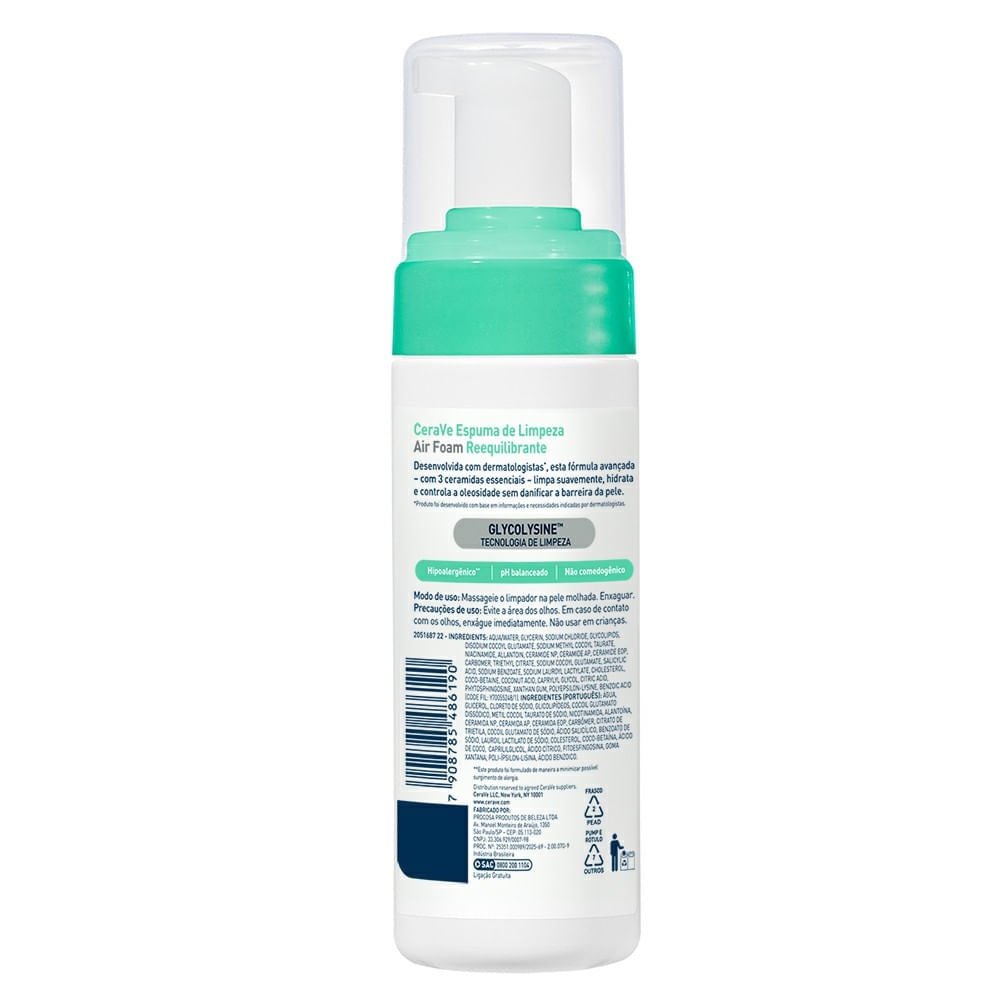 Cerave Espuma Limpeza Air Foam 150ml 150ml 2