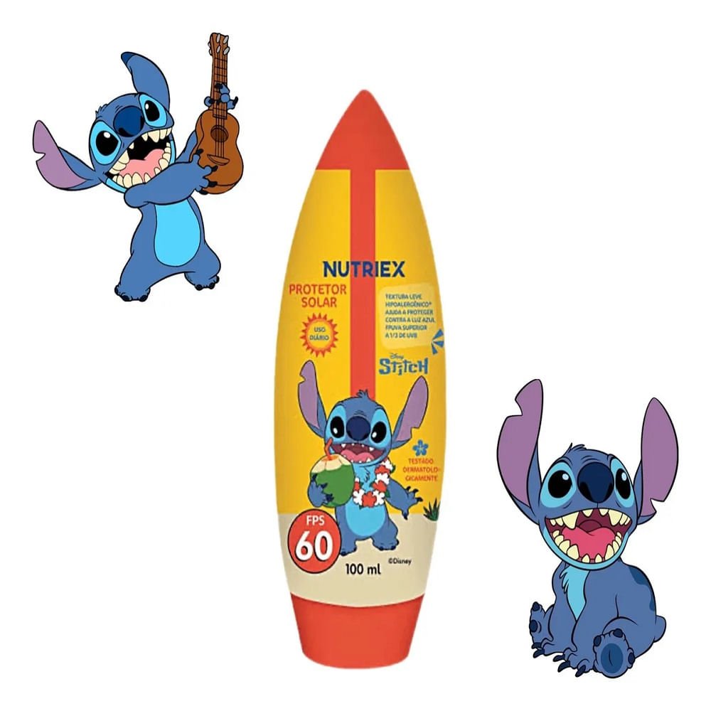 Protetor Solar Infantil Nutriex FPS60 100ML Stitch 100ml 3