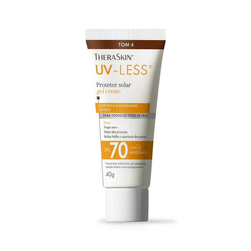 Protetor Solar Gel Creme TheraSkin UV-Less Tom 4 Fps70 40g Tom 4 2
