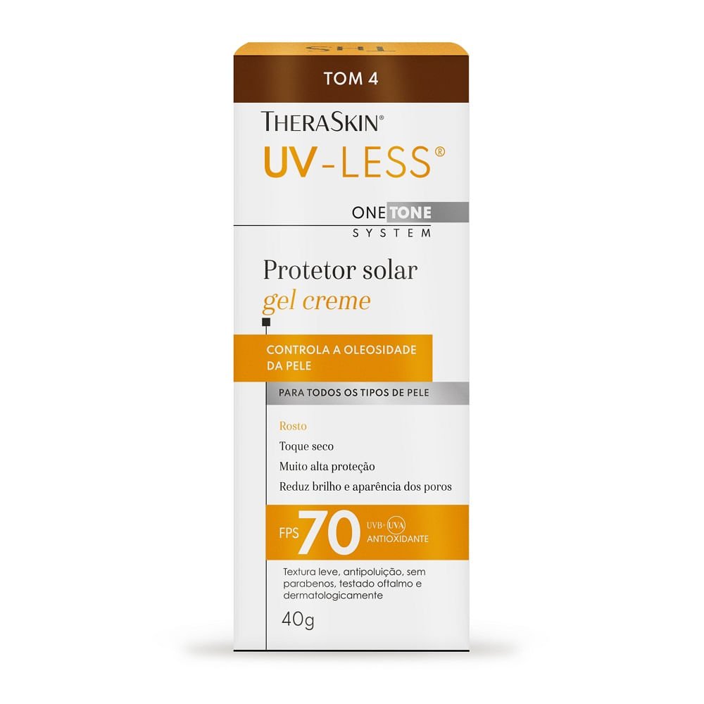 Protetor Solar Gel Creme TheraSkin UV-Less Tom 4 Fps70 40g Tom 4 3
