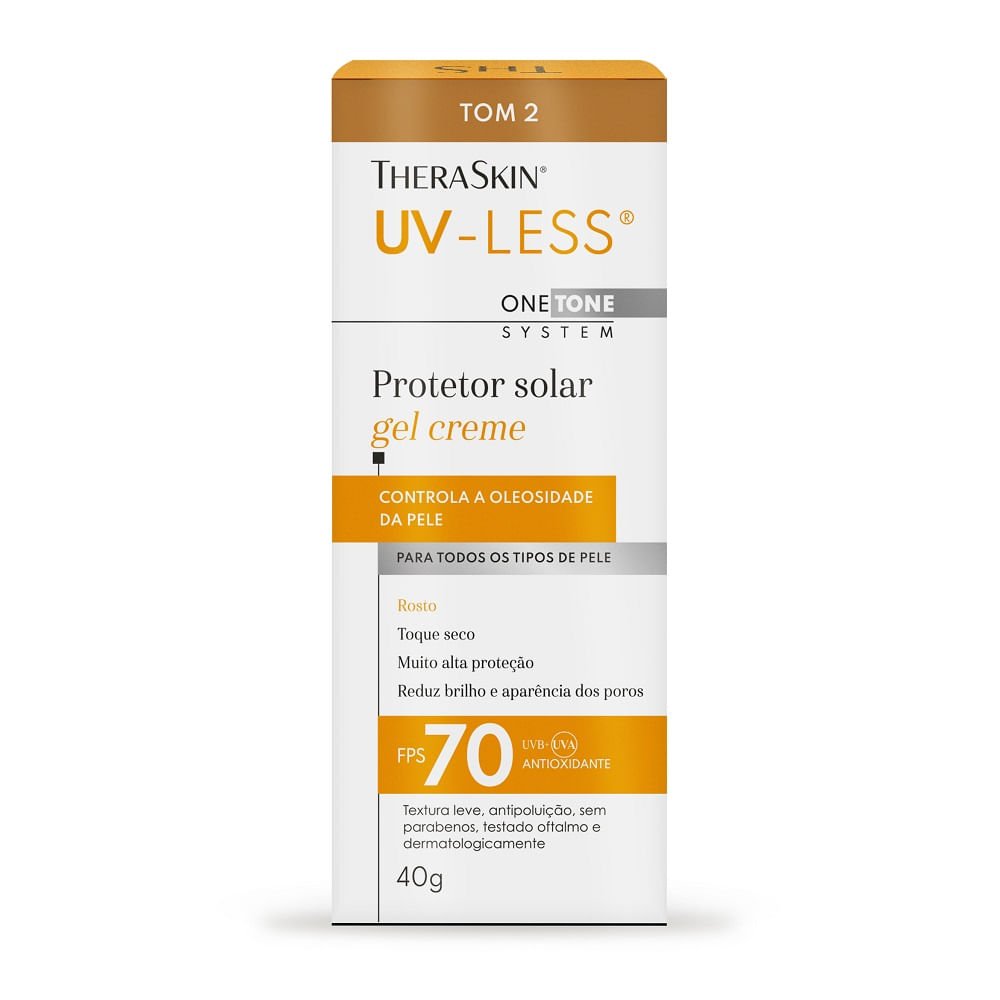 Protetor Solar Gel Creme TheraSkin UV-Less Tom 2 Fps70 40g Tom 2 2