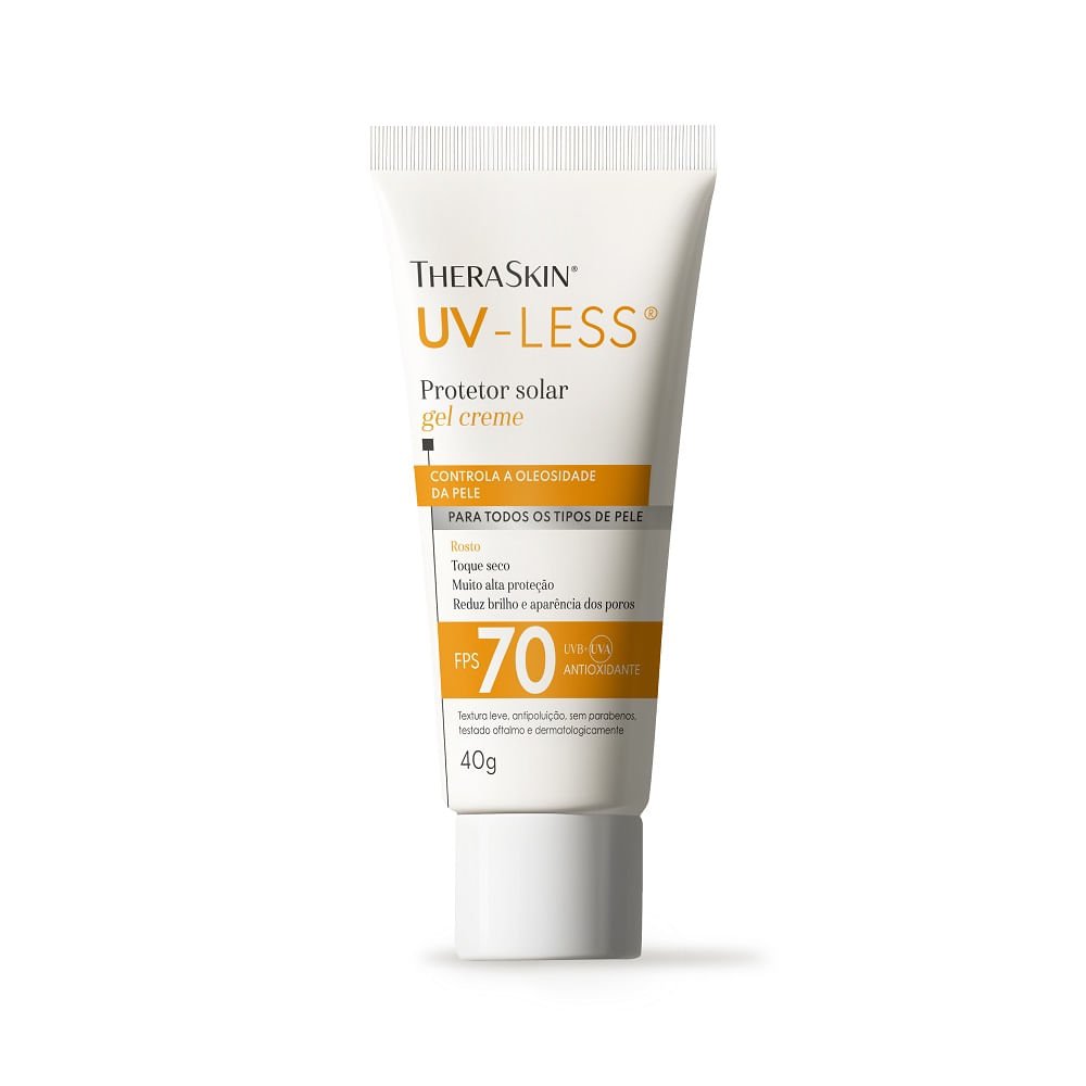 Protetor Solar Gel Creme TheraSkin UV-Less Sem Cor Fps70 40g 40g 3
