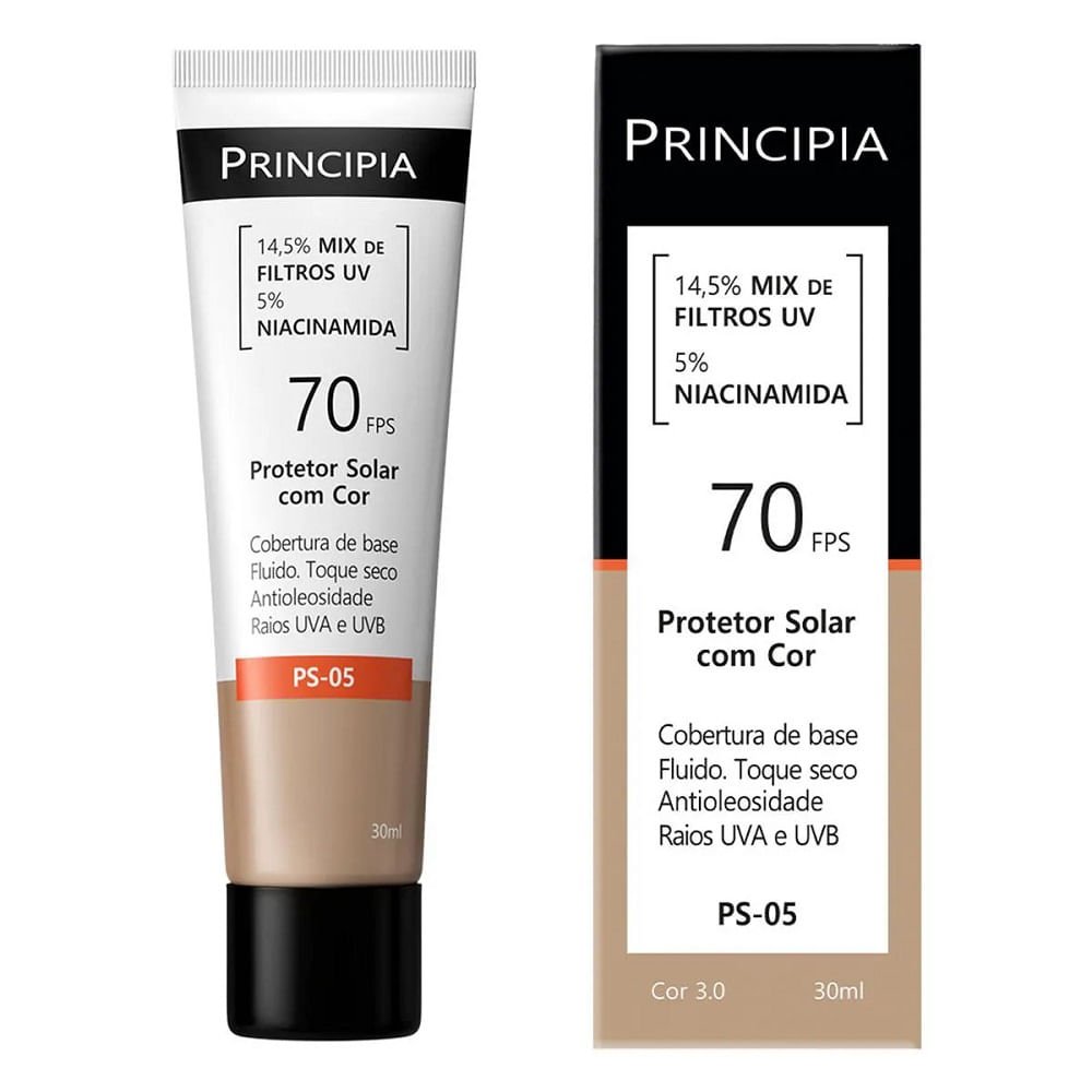 Protetor Solar Facial Principia FPS70 Cor 3.0 PS-05 30ml 30ml 3