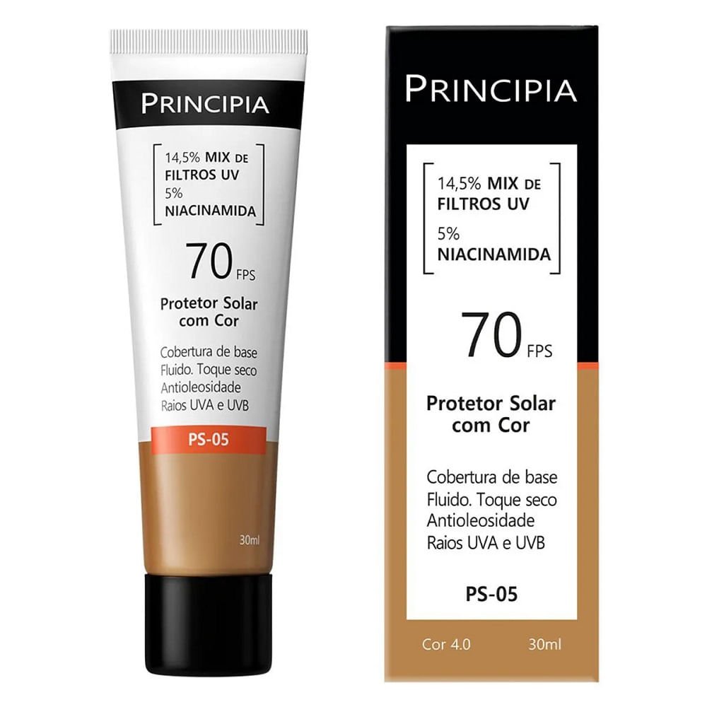 Protetor Solar Facial Principia FPS70 Cor 4.0 PS-05 30ml Cor 4.0 3