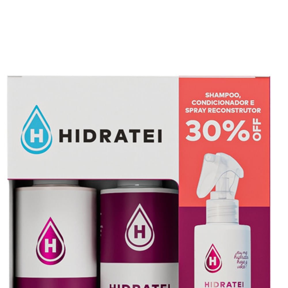 Kit Hidratei Reconstrução Hidratei Reconstrução 250ml+200ml+250g ÚNICO 2