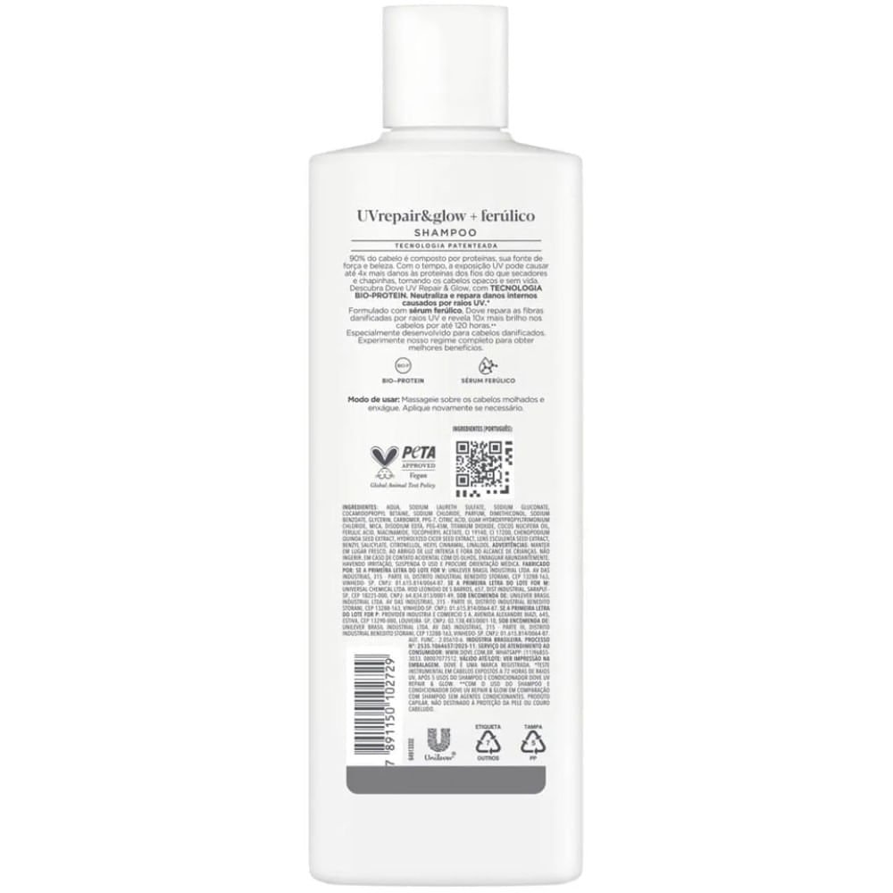 Shampoo Dove UV Repair & Glow + Ferúlico 370ml 370ml 3