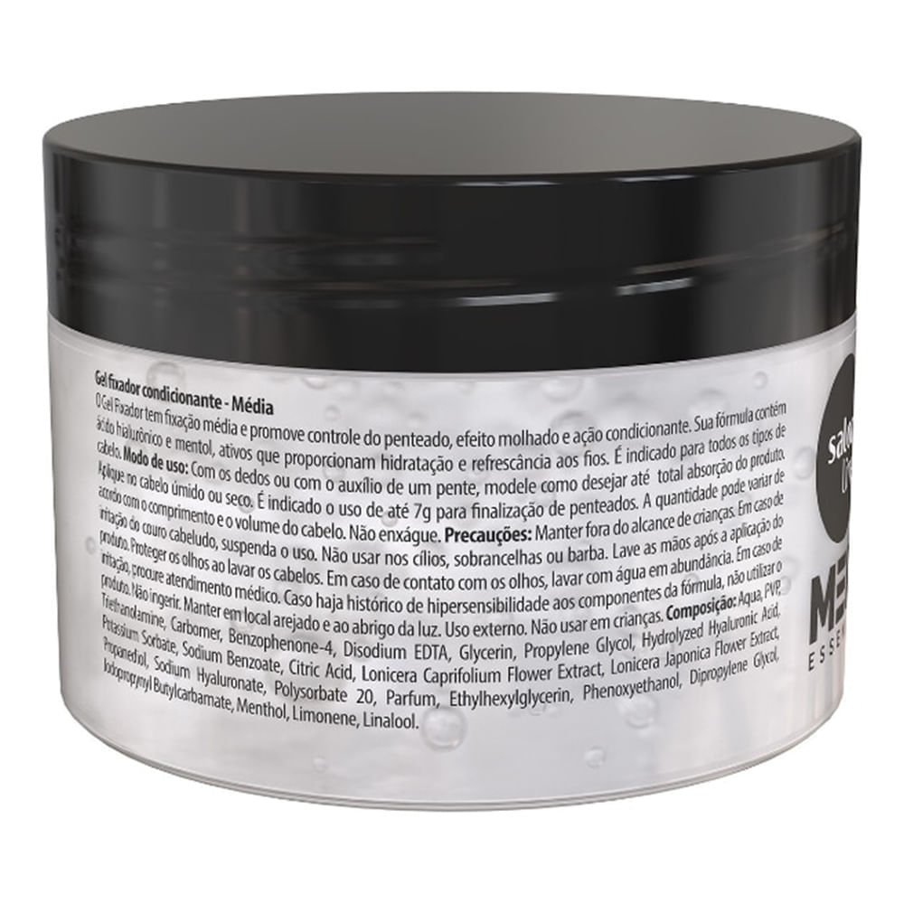 Gel Fixador Salon Line Men Essence Fixação Média Incolor 300g 300g 2