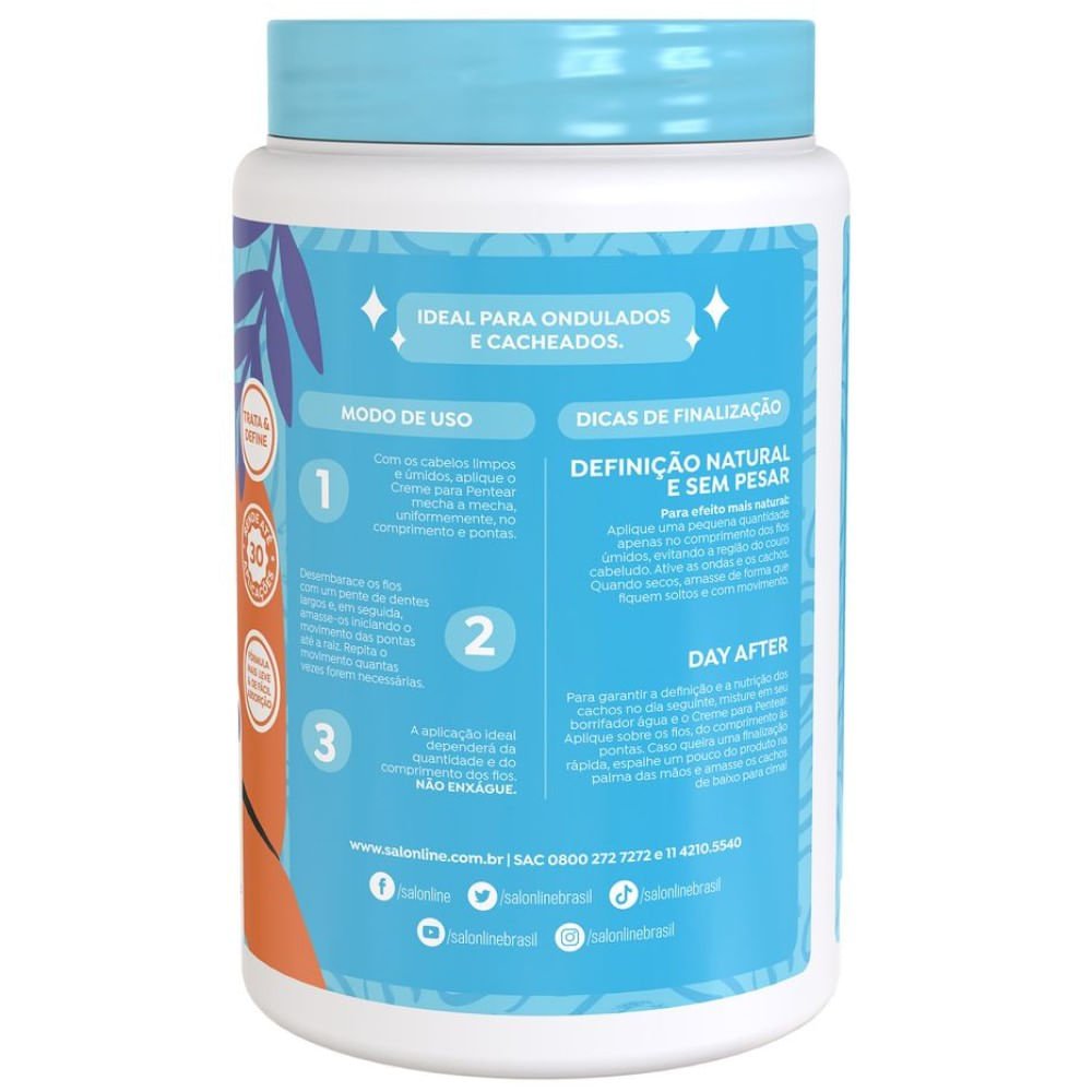 Creme de Pentear Salon Line Definição Natural 1kg 1kg 2