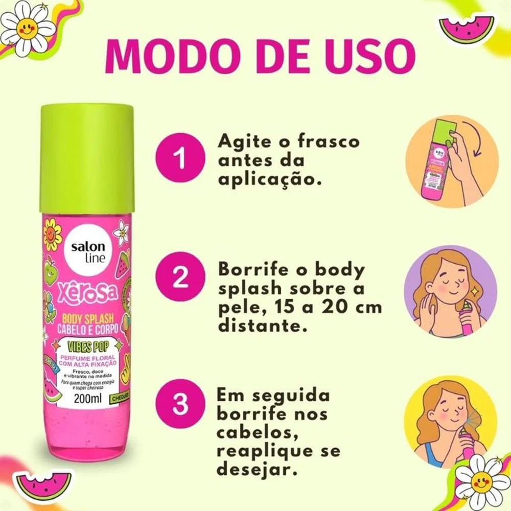 Body Splash Salon Line Xêrosa Vibes Pop 200ml 200ml 5