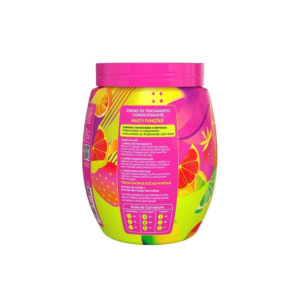 Creme Salon Line 3 em 1 Cachos dos Sonhos Multy Pink Lemonade 1kg 1kg 2