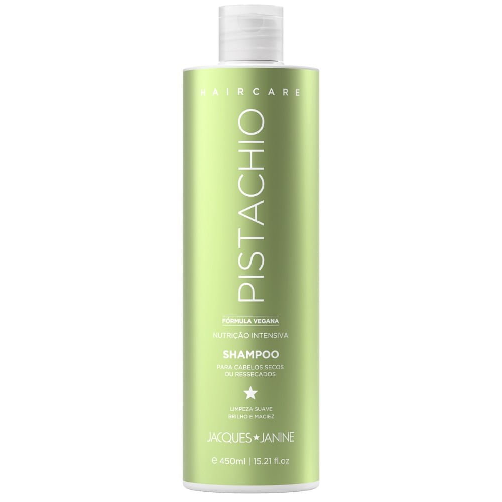 Kit Shampoo Jacques Janine Haircare Pistachio 450ml + 440ml ÚNICO 2