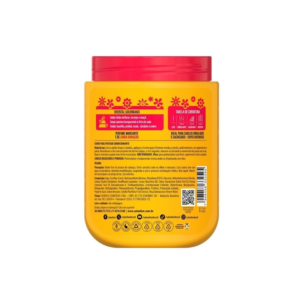 Creme de Pentear Salon Line Xêrosa Baunilha Doce 800g 800g 2