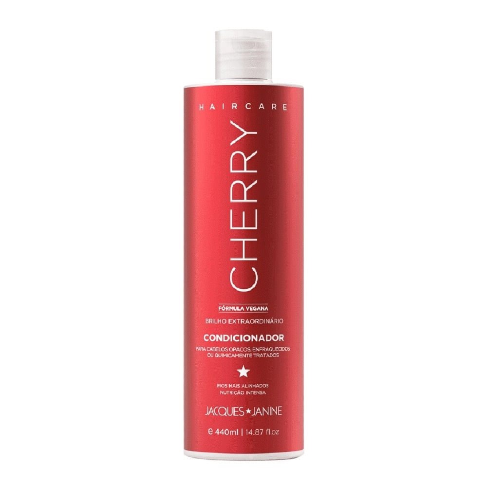 Kit Shampoo Jacques Janine Haircare Cherry 450ml + 440ml ÚNICO 2
