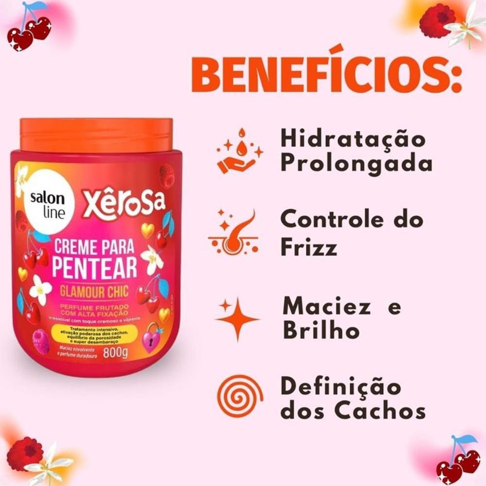Creme de Pentear Salon Line Xêrosa Glamour Chic 800g 800g 5